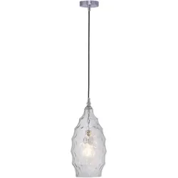 Pendelleuchte, ovales Glas, transparent, dekorative Lichtquelle, modern