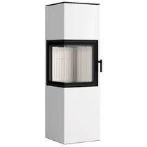 Hajduk Pixel XL Eck-Kaminofen 7kW Weiß Höhe 153,5 cm