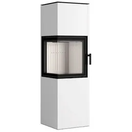 Hajduk Pixel XL Eck-Kaminofen 7kW Weiß Höhe 153,5 cm