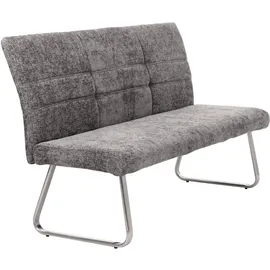 Mendler Sitzbank HWC-G55 Chenille Dunkelgrau 180 x 40 x 48 cm