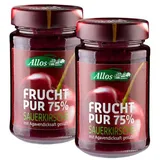 Allos Bio Frucht Pur 75 %, Sauerkirsche 2x250 g Creme