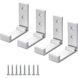 Stück (silberne) Wandhaken Aus Aluminiumlegierung, 90°-klapphaken Mit Schrauben Zur Wandmontage An Schranktüren, Küche, Bad, Büro, Ankleidezimmer