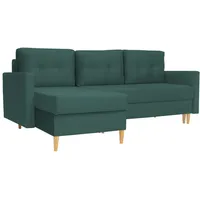 Universal Ecksofa BERGEN Eckcouch Schlaffunktion Wohnzimmer Modern (Grün - Swing 08) - Grün