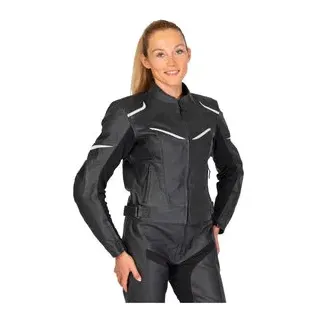 FASTWAY Sport Women 191 Læderkombijakke sort 36
