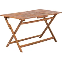 Beliani Gartentisch 140 x 75 x 74 cm Dunkelbraun klappbar