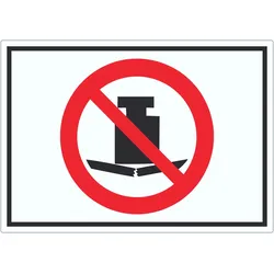 Keine schwere Last Symbol Aufkleber A2 (420x594mm)