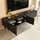 modfu TV-Lowboard 190x48x38 cm Schwarz MDF/Spanplatte