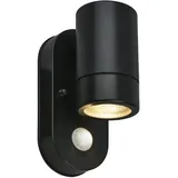 Briloner - Wandleuchte Aussen mit Bewegungsmelder, Spritzwasser- Staubschutz, 30 Sek. Timer, Aussenlampe, Wandlampe, Außenleuchte, 15x7x9,5 cm, Schwarz