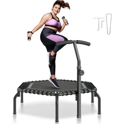 VEVOR Mini-Fitness-Trampolin Erwachsene Indoor-Trainings-Rebounder Griff 1384mm