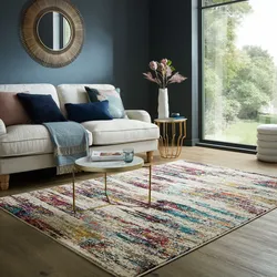 Teppich FLAIR RUGS "Refraction", bunt, B:120cm H:8mm L:170cm, Kunstfaser, Teppiche, Abstraktes Teppich