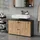 Vicco Waschbeckenunterschrank 2 Schubladen 100,1 x 60,6 x 41,0 cm Anthrazit/Goldkraft Eiche