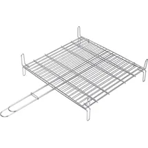 Sauvic Doppelter Grillrost 40 x 45 cm Edelstahl weiß