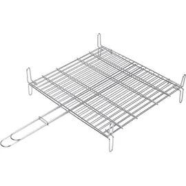 Sauvic Doppelter Grillrost 40 x 45 cm Edelstahl weiß