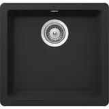 Victory Granitspüle S450 In Deep Black 450 X 430 Mm In Drehexcentergarnitur