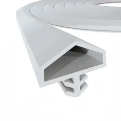 PRIOstahl Zargendichtung Flexible Weisse Türdichtung 5 Meter aus Weich-PVC Dichtband Zugluftstopper