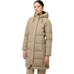 Jack Wolfskin Winter-Daunenmantel Nordlicht Coat (Fleece-Futter) hellbraun Damen