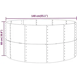 vidaXL Hochbeet 140 x 140 x 68 cm Anthrazit