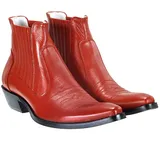 Makza Shoes Herrenstiefel Carlos Echtleder Cowboy Western Motorräderstiefel (Rot, EU Schuhgrößensystem, Erwachsene, Herren, Numerisch, M, 46) - 46 EU