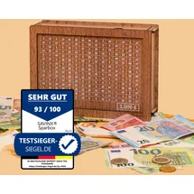 Spardose 3000€ • SparBox: Das Original (6 Größen) • Wiederverwendbar • mit Zahlen zum ankreuzen • Geschenk für Kinder & Erwachsene • FERTIG MONTIERT