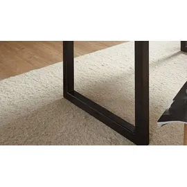 'massivart' Baumkantentisch 160 x 76 x 90 cm beige/schwarz