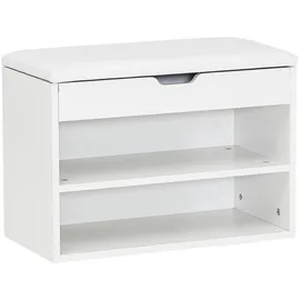 Wohnling Schuhbank 60 x 40 x 30 cm geschlossen weiß