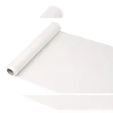AVA 38cm Papiertischläufer 4,8m Rolle Stoffähnliches Tischband Weiß mit silbernem Glitzer