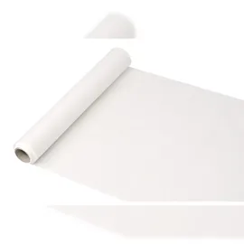 AVA 38cm Papiertischläufer 4,8m Rolle Stoffähnliches Tischband Weiß mit silbernem Glitzer