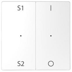 Merten Wippe für Taster-Modul 2fach (Szene 1/2, 1/0), System Design Lotosweiß