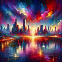 Diamond Painting - Abstrakte Skyline "Limited Edition"