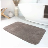WECON HOME Basics Badematte »Ole WB-2721«, fußbodenheizungsgeeignet, 100% Baumwollflor, waschbar, einfarbig, Badezimmerteppich grau