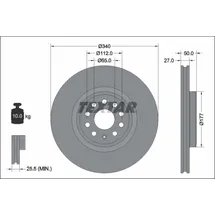 Textar Bremsscheibe PRO+ 92337405