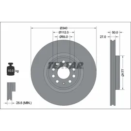 Textar Bremsscheibe PRO+ 92337405