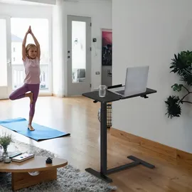 Maclean Brackets Mobiler Schreibtisch/Laptop-Ständer Maclean schwarz höhenverstellbar 76-109cm max. 30kg MC-120 B - Schwarz