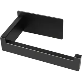 SUPTMAX AONMUKA Toilettenpapierhalter Ohne Bohren, Klopapierhalter Ohne Bohren Edelstahl Selbstklebend für Badzimmer und Küche, Schwarz