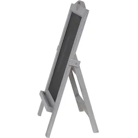 Mendler Werbetafel HWC-E51, Aufsteller Kreidetafel, 66x37x27cm Shabby-Look Vintage ~ grau