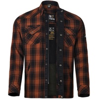 Bores Lumberjack Premium Motorradhemd, schwarz-orange, Größe 3XL