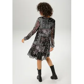 Aniston CASUAL Tunikakleid Rosa/Schwarz/Weiß Paisley 48