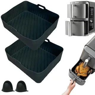 Ninja Double Stack XL Air Fryer Liner: Zubehör für SL400UK, Silikon Liner und Handschuhe, Kompatibel Mit SL400UKCP - Set von FryEasy