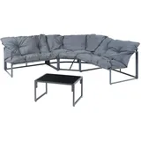 casa.pro Karg Loungeset dunkelgrau