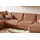 KAWOLA Wohnlandschaft U-Form Madeline Cord Longchair rechts rost
