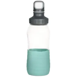 EMSA Drink2Go Glas Silikon Trinkflasche 0,5 l grün 100% dicht BPA-frei