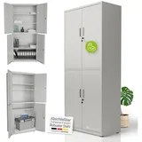 Juskys Aktenschrank 180x80x40 cm grau