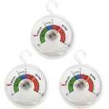 Sollbry - Set mit 3 Kühlschrankthermometern mit 65-mm-Zifferblatt und farbigen Zonen, analoges Thermometer für Kühlschrank, Gefrierschrank oder