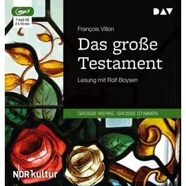 Der Audio Verlag Das große Testament: Lesung mit Rolf Boysen (1 mp3-CD)