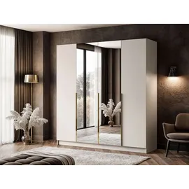 lookway Drehtürenschrank Aurel 200 x 200 x 57 cm Beige