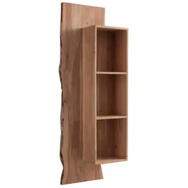 Massivmoebel24 Wandregal Akazie 50 x 22 x 147 cm Beige