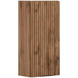 WELLTIME Hängeschrank Trento, verschiedene Ausführungen und Farben Badmöbel, Breite 30 cm, 1 Tür, 2 Einlegeböden, Made in Germany braun