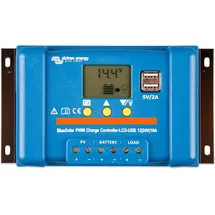 Victron Energy BlueSolar PWM-LCD&USB 12/24V 10A Laderegler 16,9 cm x 9,6 cm x 3,6 cm