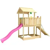 Jungle Gym Spielturm JUNGLE GYM "Drift", pink (fuchsia), Spieltürme, KinderB:454cm H:277cm T:155cm, Holz, Spielanlage inklusive Rutsche mit Wasseranschluss, B:454cm H:277cm T:155cm