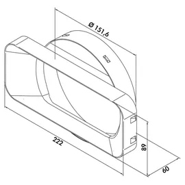 Naber P-MAS 150 Maueranschlussstutzen Adapter